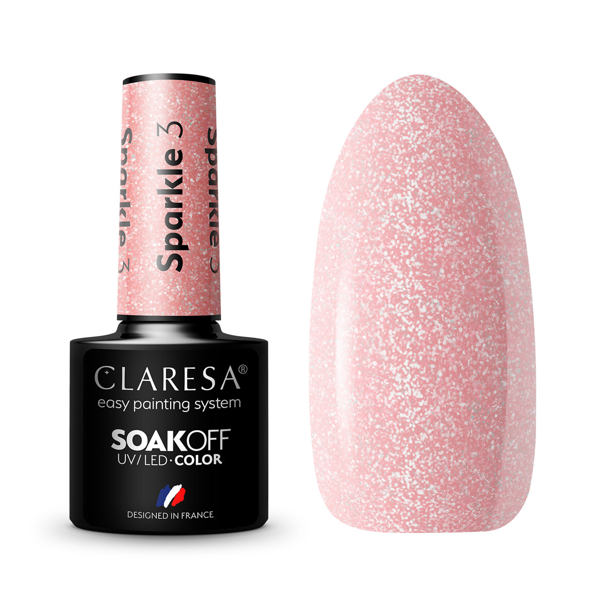 CLARESA Hybrid nail polish SPARKLE 3 -5g