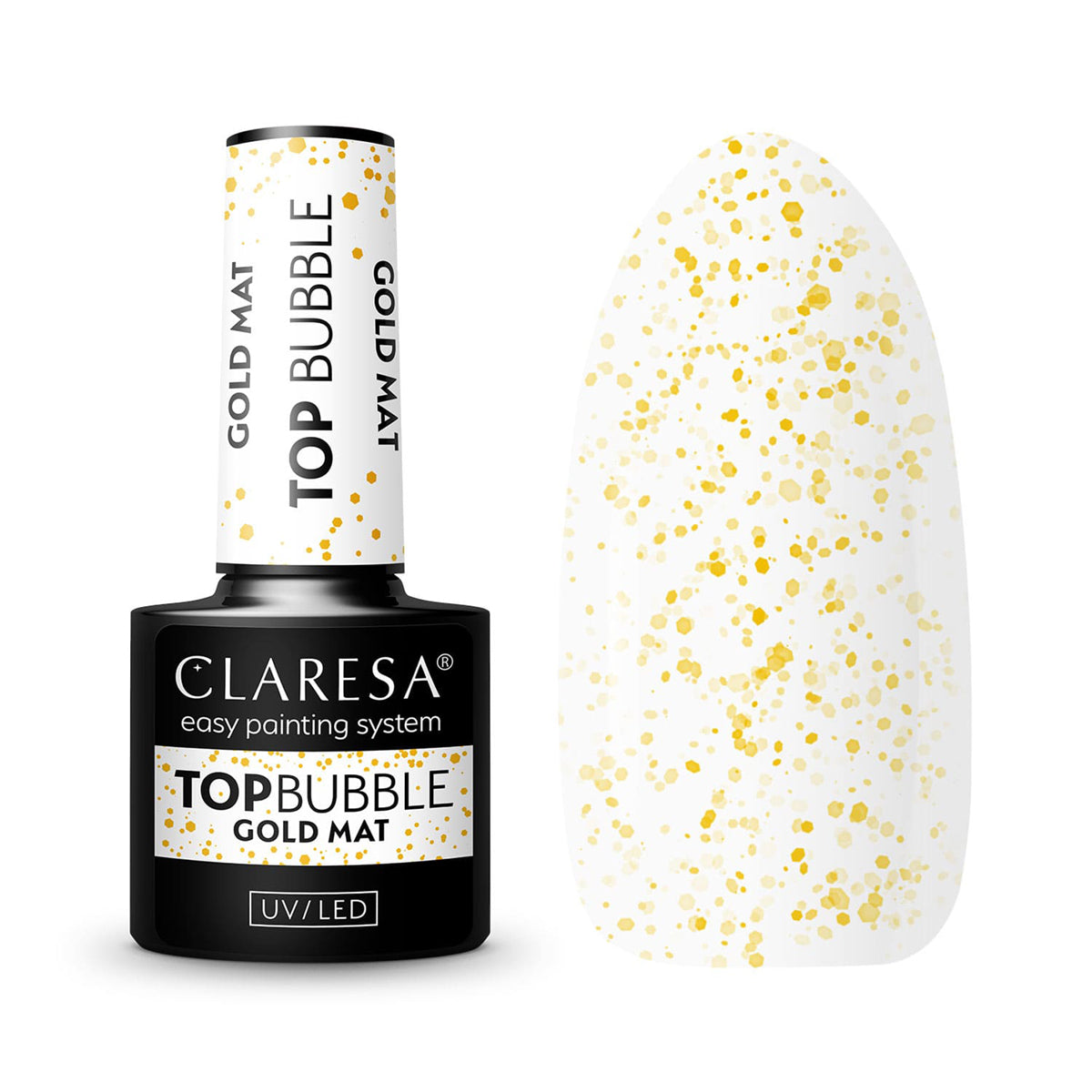 Claresa Top Bubble Goud Mat Streeploos -5g