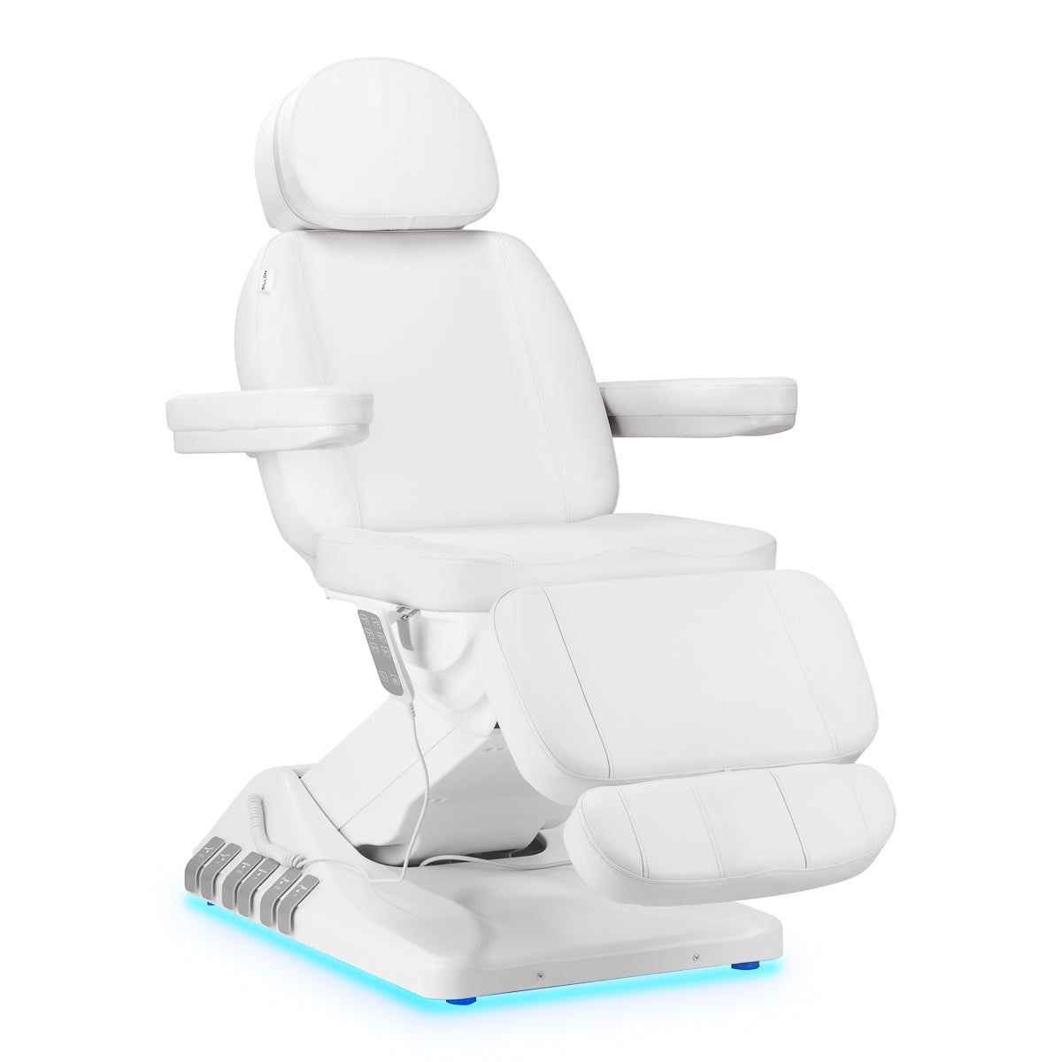 Electric cosmetic chair SILLON Luxury 3 motors white foot control