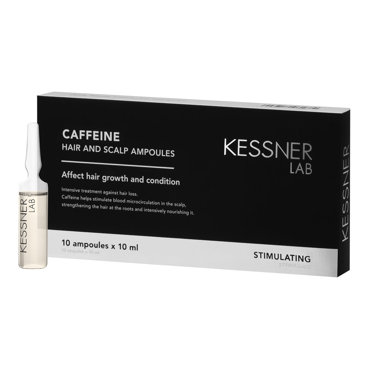 KESSNER LAB Cafeïne ampullen voor hoofdhuid en haar, 10 x 10 ml