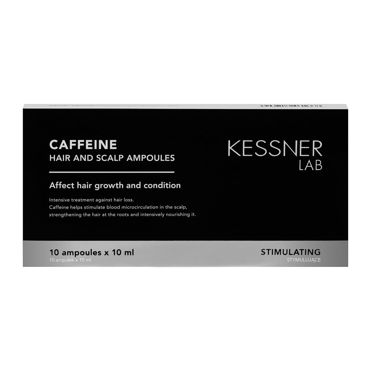 KESSNER LAB Cafeïne ampullen voor hoofdhuid en haar, 10 x 10 ml
