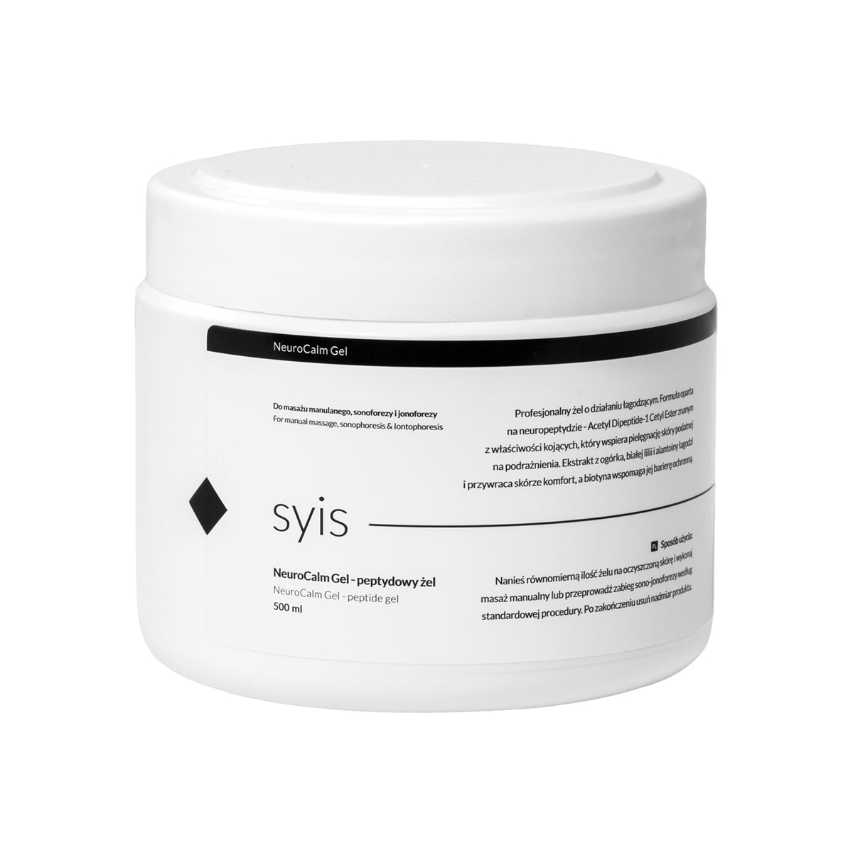 Syis NeuroCalm Gel - Peptidegel voor handmassage, sonoforese en iontoforese 500 ml