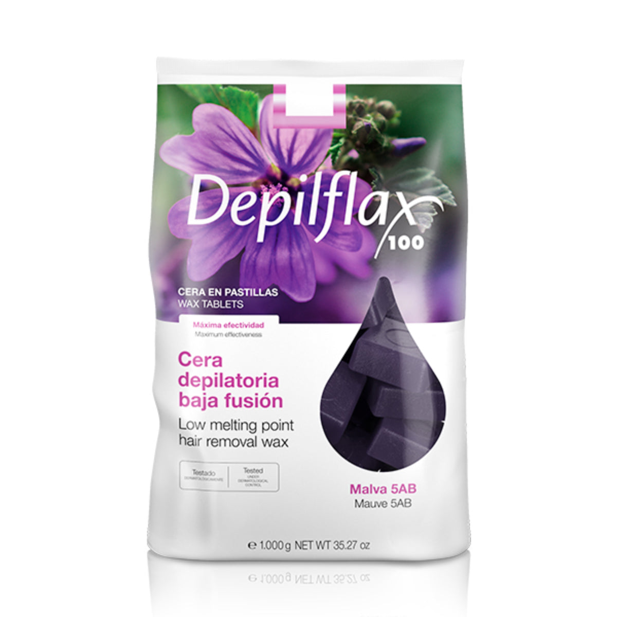 Depilflax 100 flexible low-melting point wax for hair removal Malva 5AB 1000 g