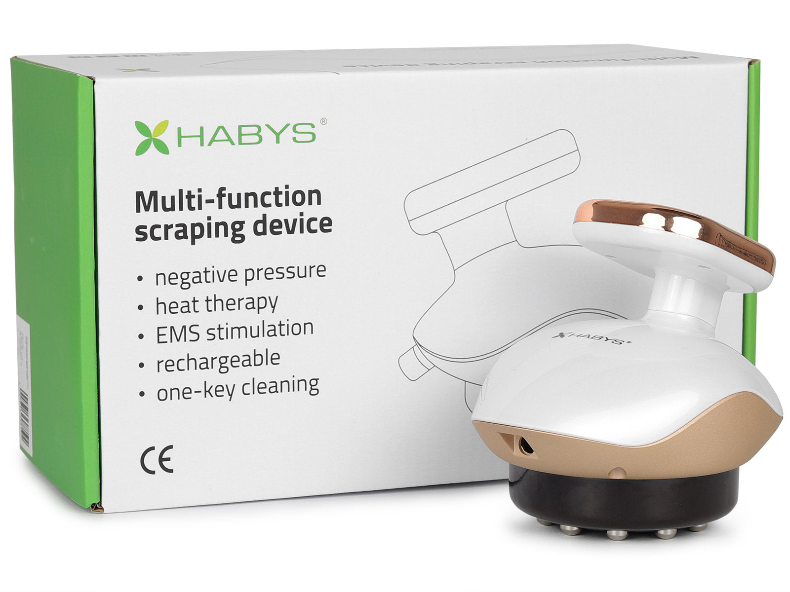 Elektrisch cuppingapparaat voor lichaamsmassage, EMS en infrarood