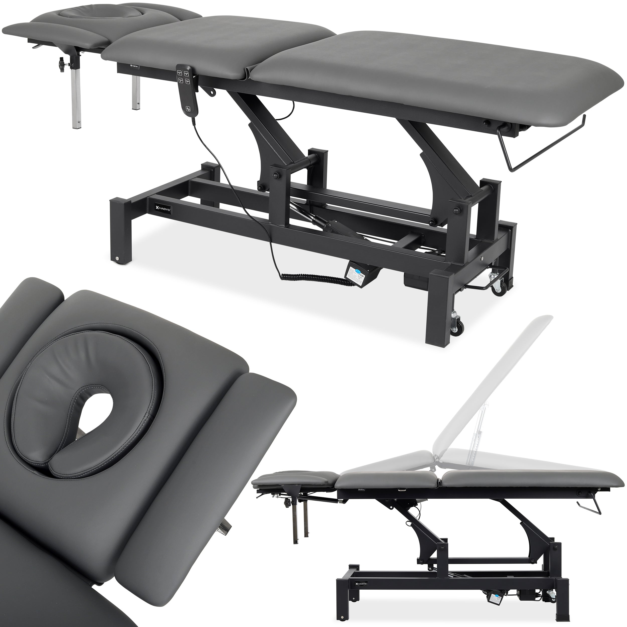 Stationary electric massage table Habys Fortis 5 ERGO Gray