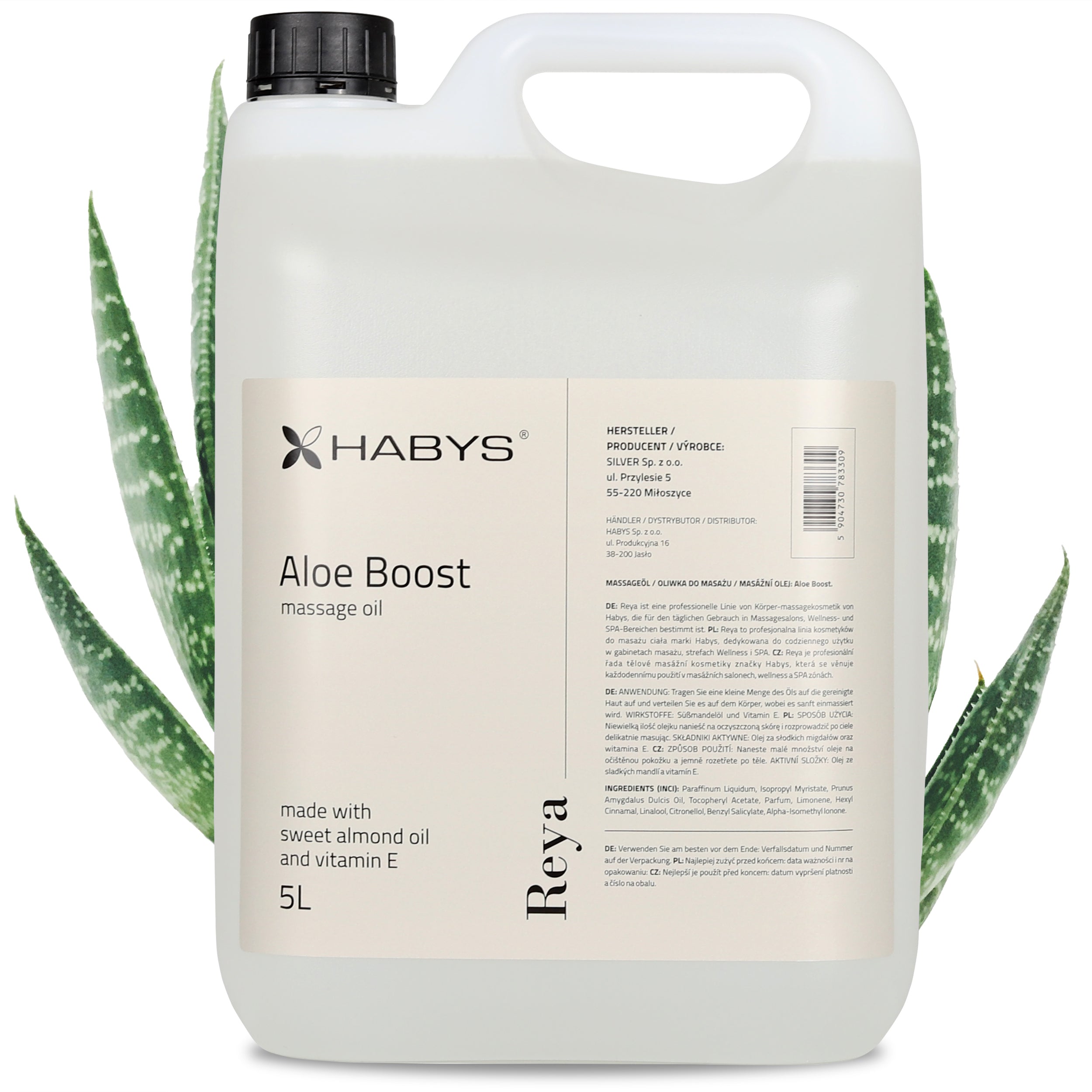Massageolie, Aloë Boost, HABYS, 5000 ml
