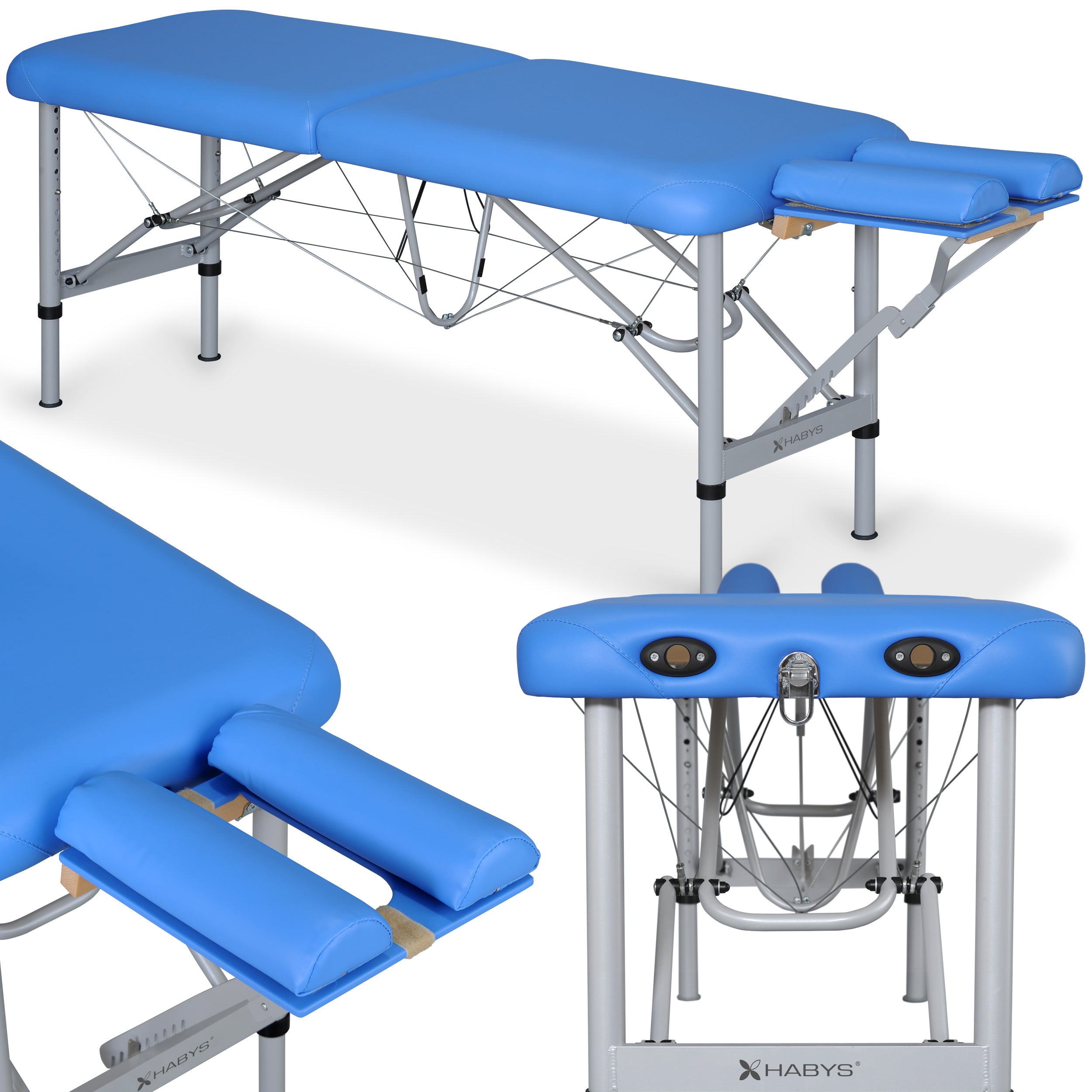 Massagetafel Chiro Ultralux 19 Alu Vinyl Flex K023, Blauw