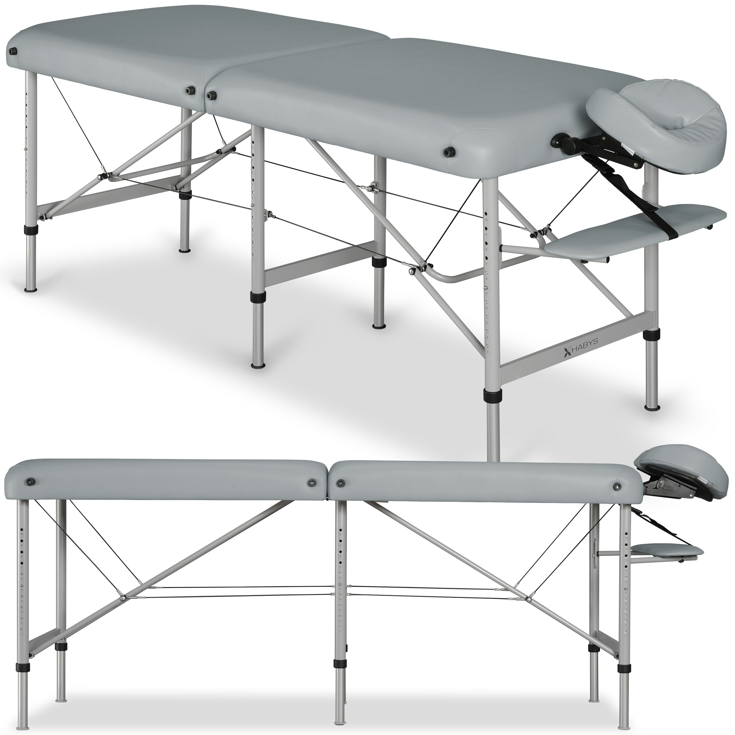 Massagetafel Medmal Alu 70 Vinyl Flex K029, Grijs