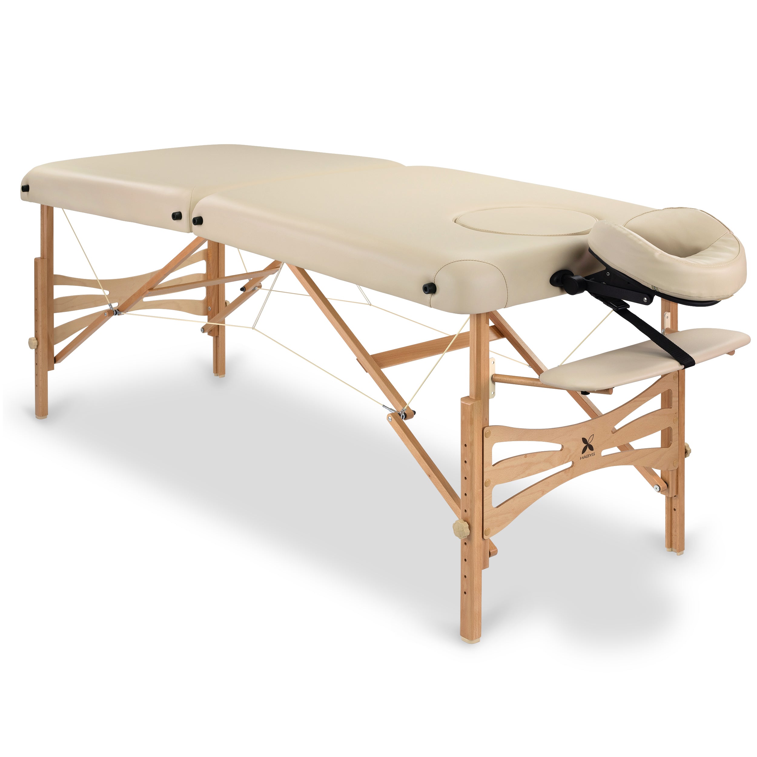 Massagetafel Panda 70 met comfortabele gezichtsuitsparing Vinyl Flex K033, beige
