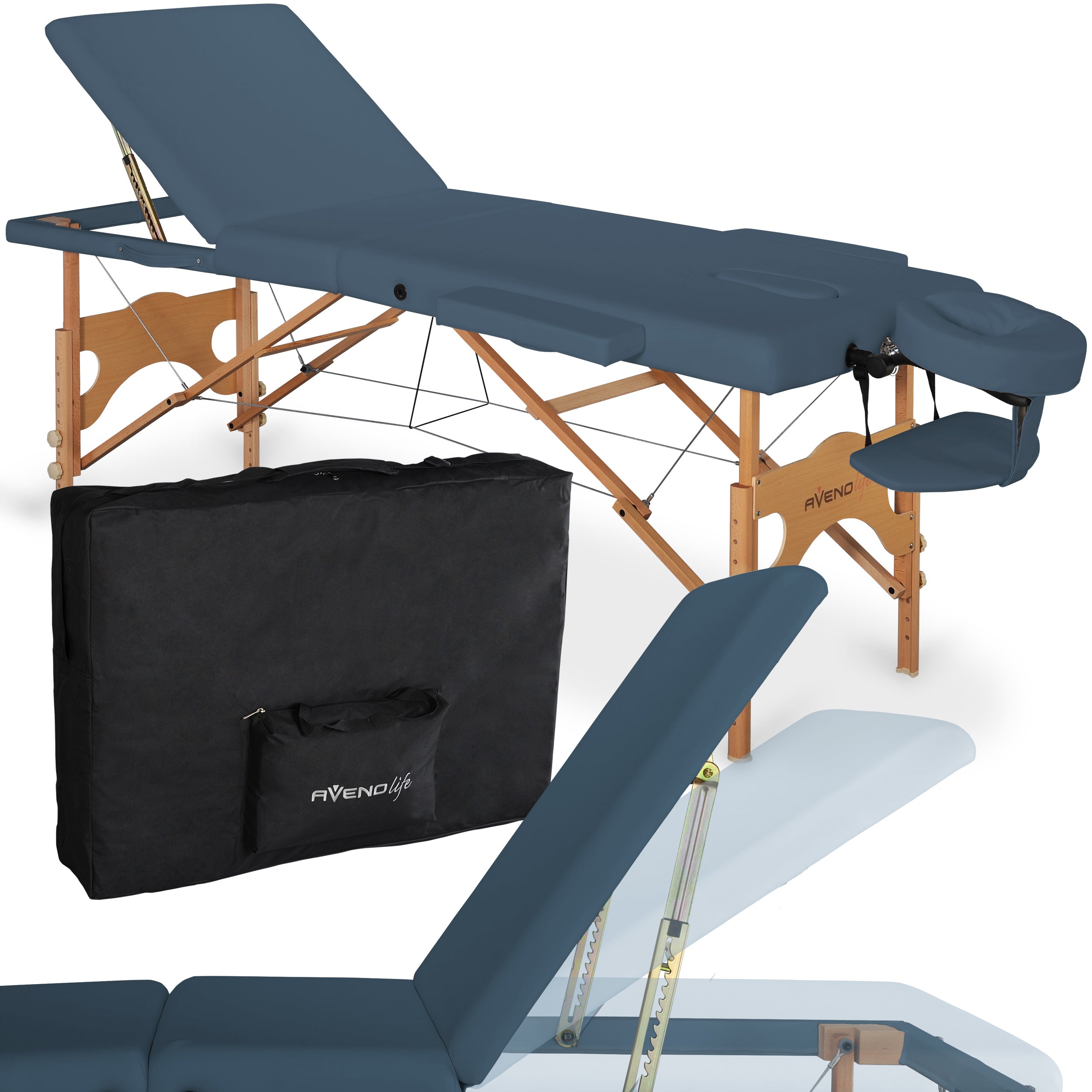 Massagetafel Eden Matt Touch K102, Agaatblauw