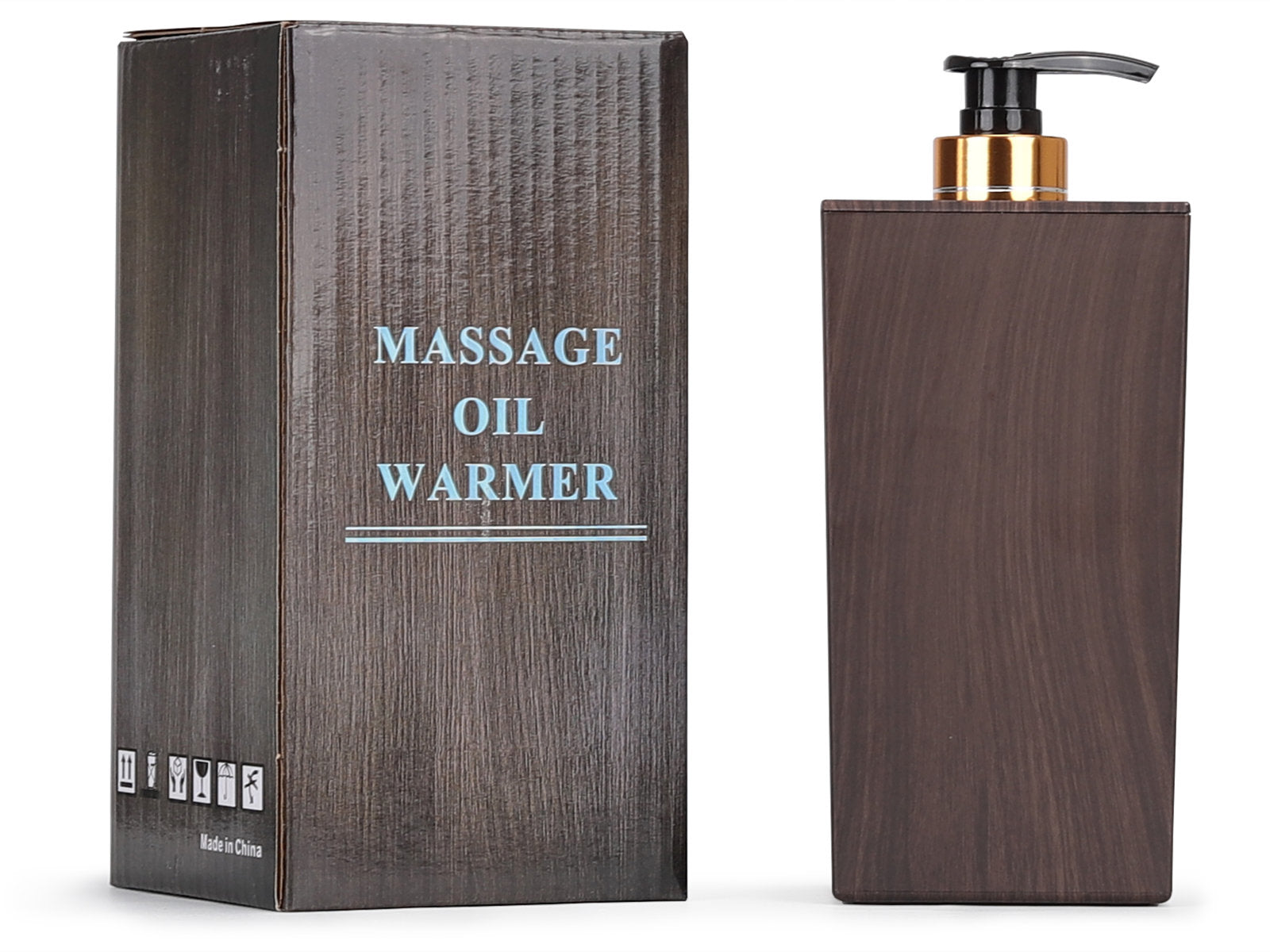 Olieverwarmer, PE fles 300 ml, donkerbruin