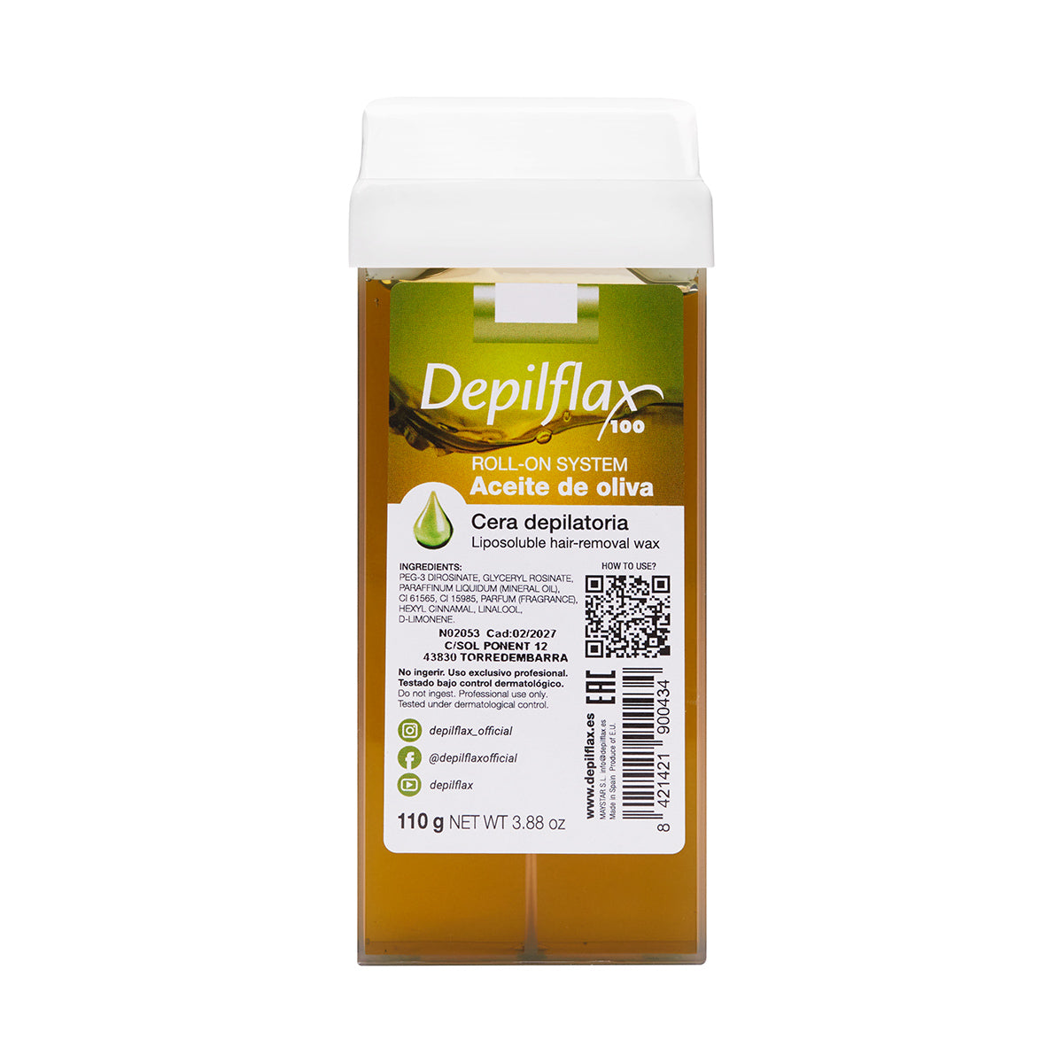 Depilflax 100 ontharingswasrol olijf 110g
