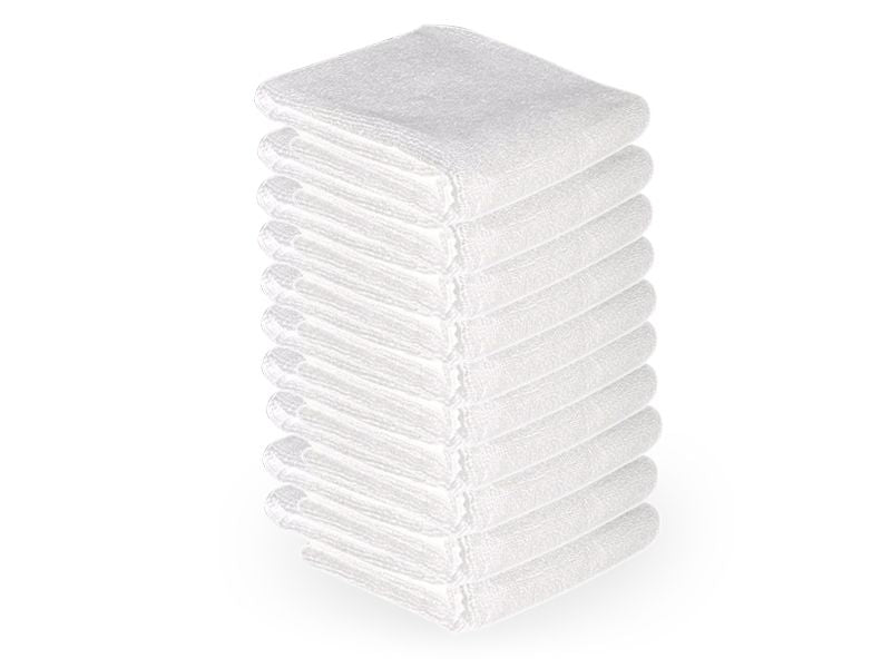 Microvezel handdoek 73x40cm 10st wit