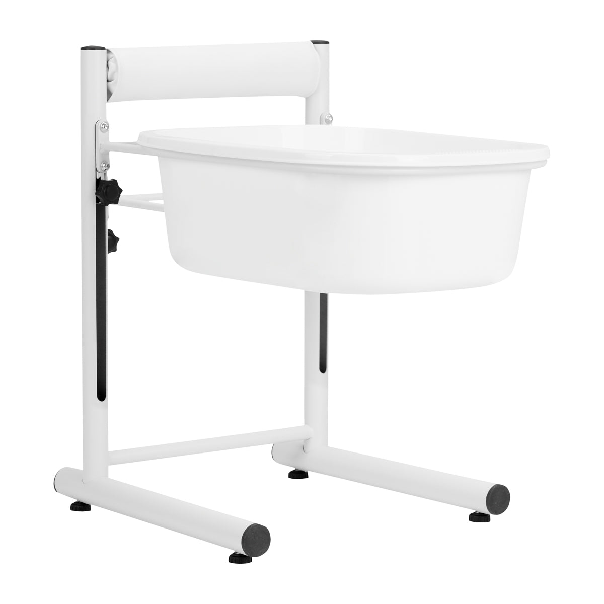 Height-adjustable pedicure tray, white