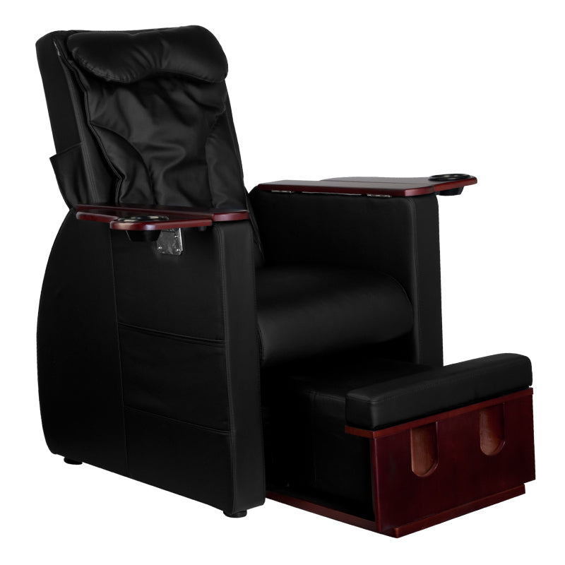 Azzuro Spa behandelstoel voor pedicure met rugmassagefunctie 101, zwart