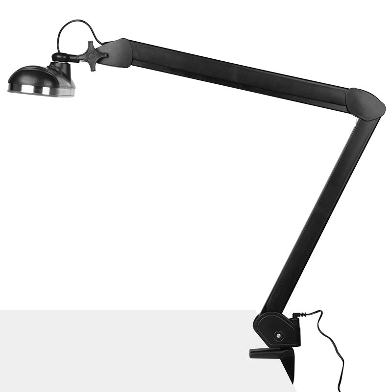 801e elegante zwarte LED-werklamp met standaard en clip voor op bureau