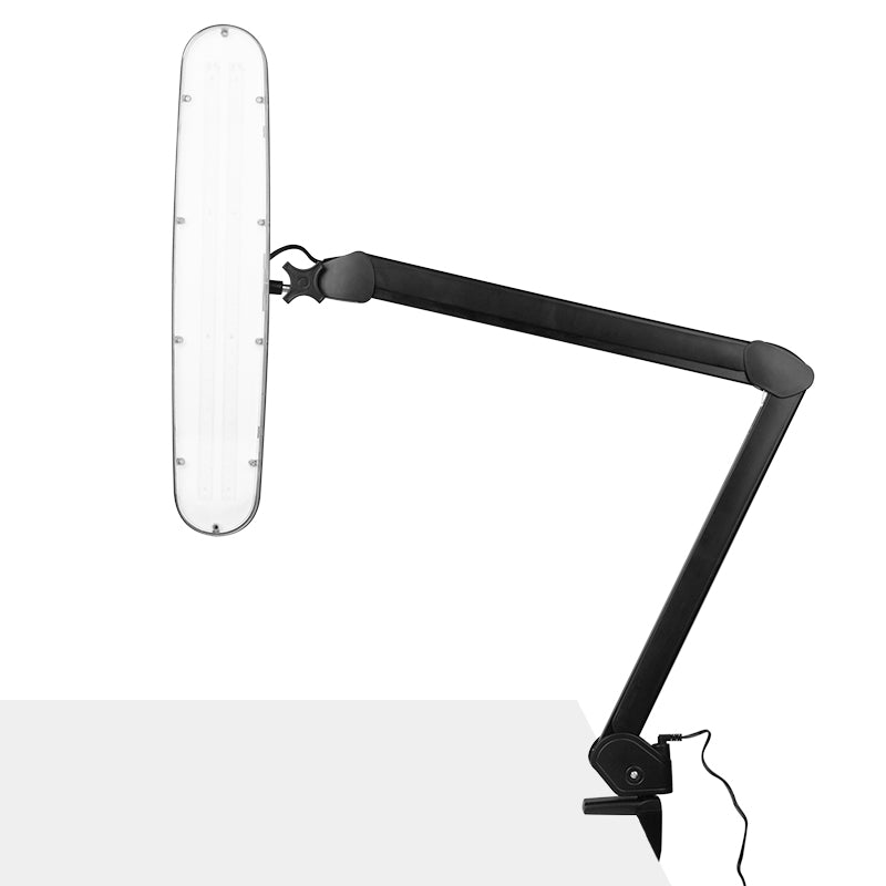 801e elegante zwarte LED-werklamp met standaard en clip voor op bureau