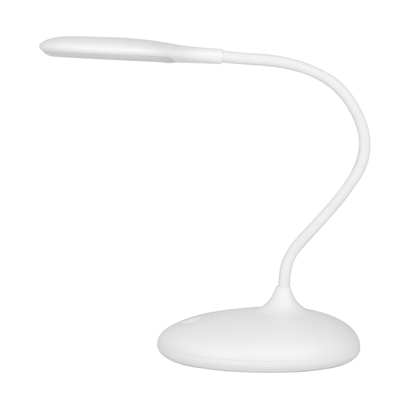 Ring ledlamp slang op het bureau wit