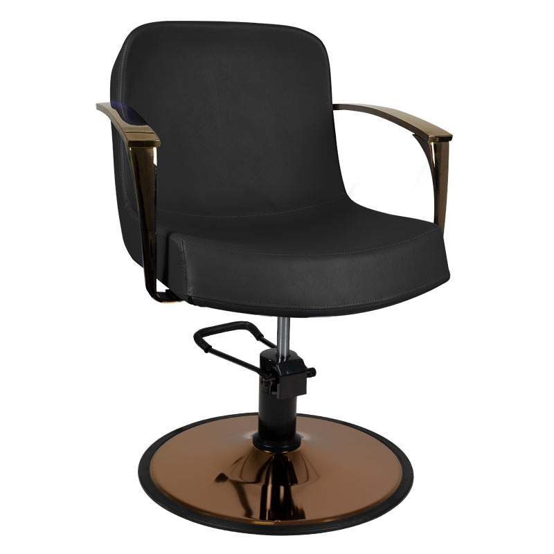 Gabbiano styling armchair, copper, black Bologna