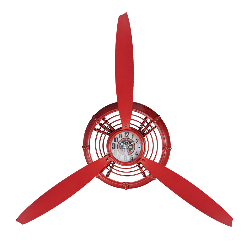 Decoratieklok rode propeller
