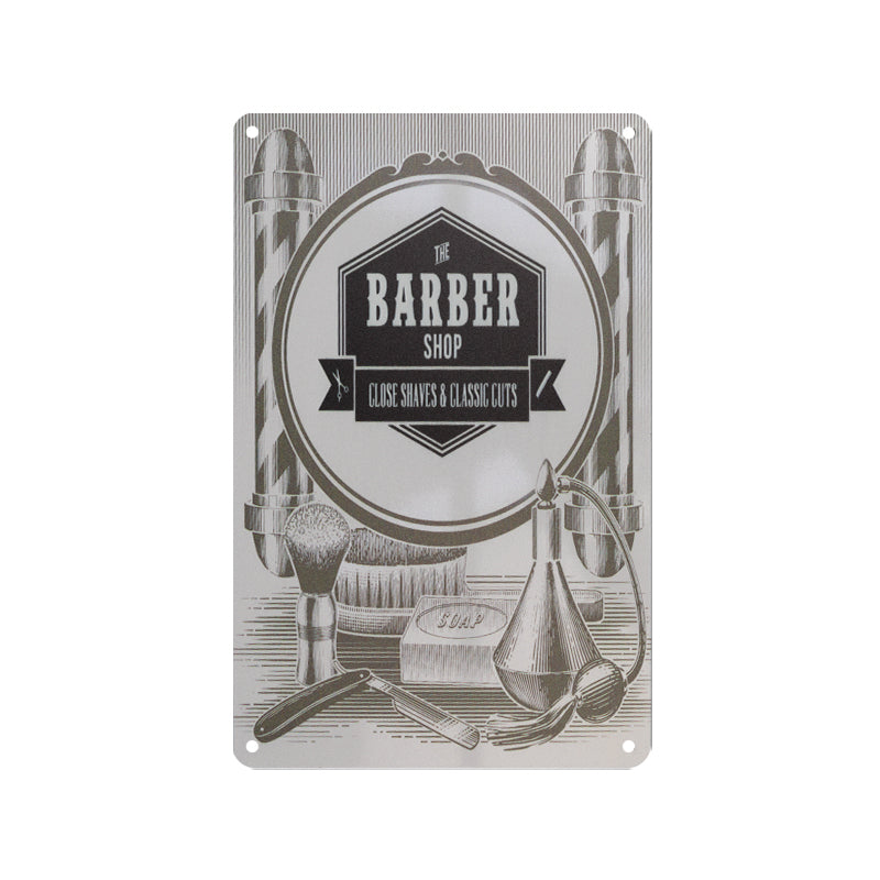 Decorative plaque barber c010