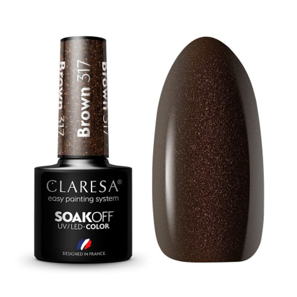 CLARESA Hybride nagellak BRUIN 317 -5g