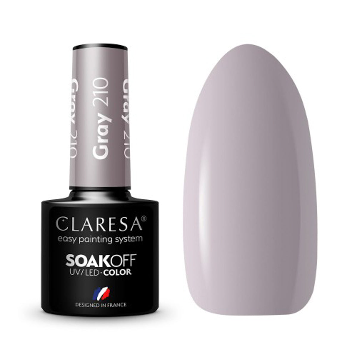 CLARESA Hybride nagellak GRIJS 210 -5g