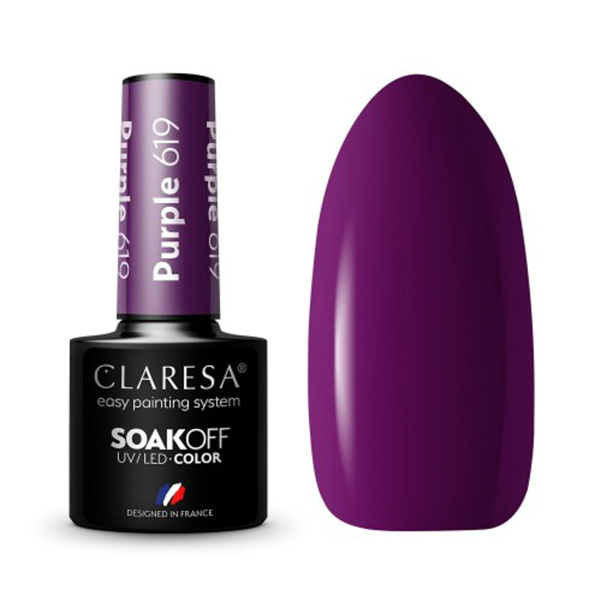 CLARESA Hybride nagellak PAARS 619 -5g