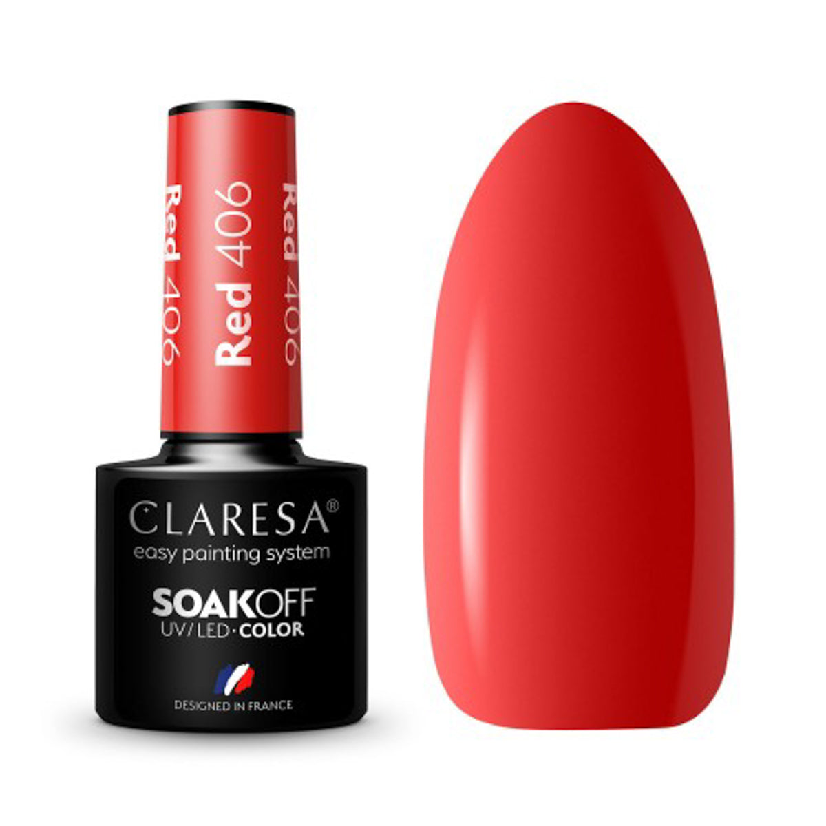 CLARESA Hybride nagellak ROOD 406 5g