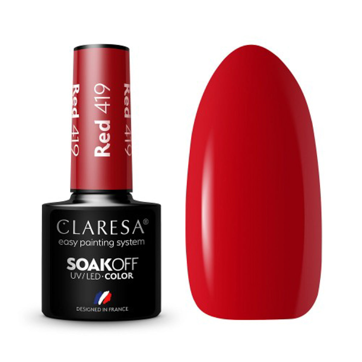 CLARESA Hybrid nail polish RED 419 -5g